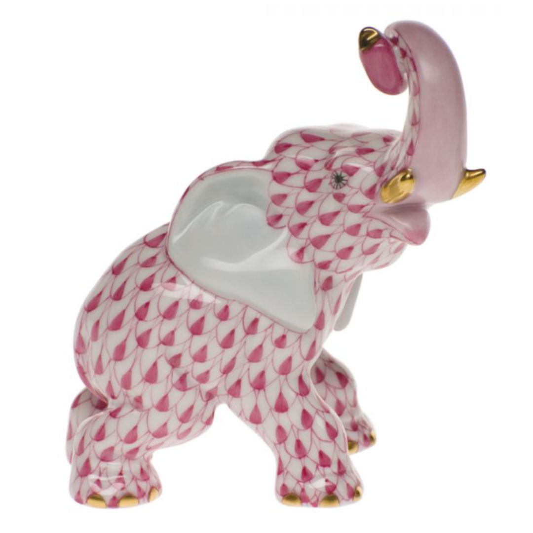 HEREND JOYFUL ELEPHANT - GREEN RASPBERRY