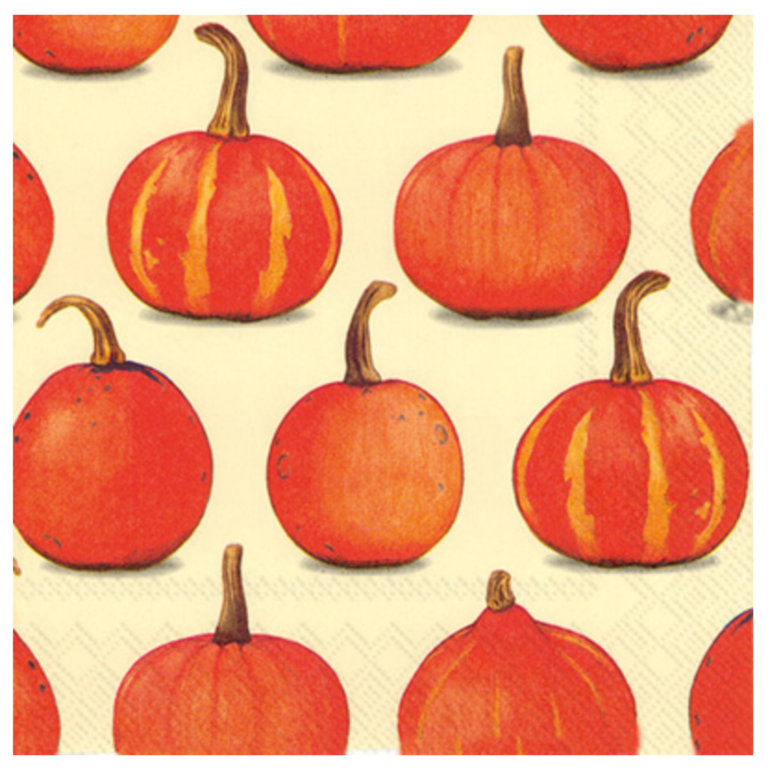 BOSTON INTERNATIONAL Pumpkin Party Cream Lunch Napkin