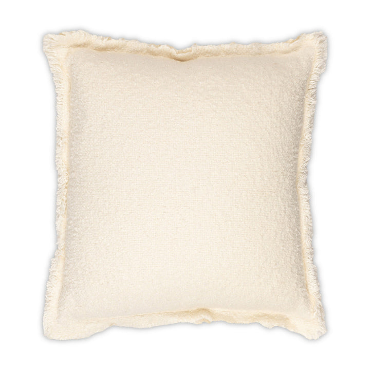 MOSS HOME RILEY FRAYED OATMEAL PILLOW 22X22 Default Title