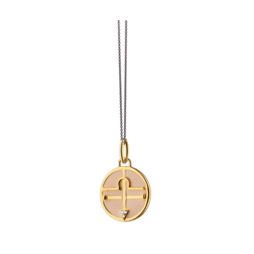 MONICA RICH KOSANN 18K YELLOW GOLD VERMEIL OVER STERLING SILVER ZODIAC CHARM NECKLACE Default Title