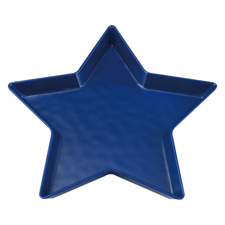 SUPREME HOUSEWARES Patriotic Star Melamine Blue Plate Default Title