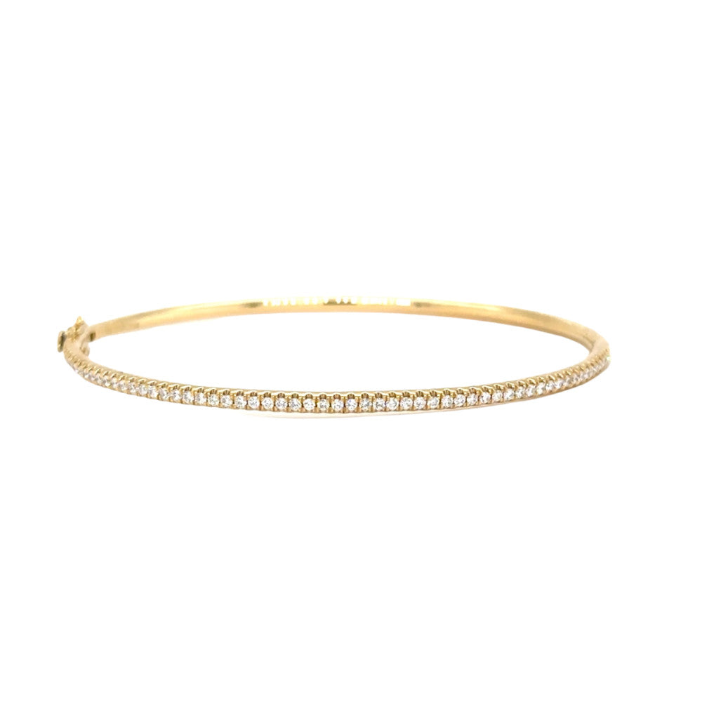 LISA NIK 18K YELLOW GOLD DIAMOND BANGLE Default Title