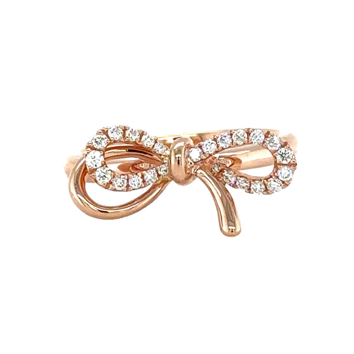 LISA NIK 18K ROSE GOLD BOW RING Default Title