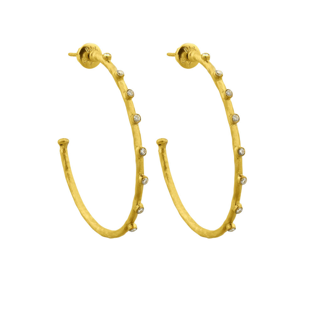 LIKA BEHAR 24K YELLOW GOLD HOOP EARRING Default Title