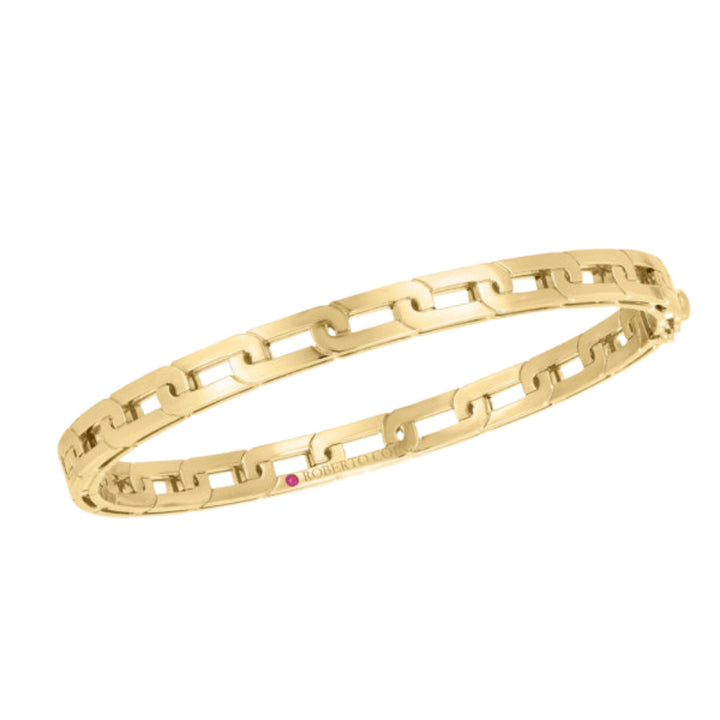 ROBERTO COIN 18K YELLOW GOLD BANGLE BRACELET Default Title