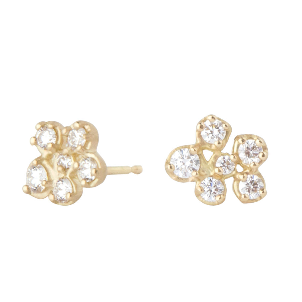 ANNE SPORTUN 18K YELLOW GOLD SMALL STUD FLOWER CLUSTER EARRINGS Default Title